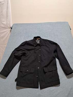 Havanera Co. Long Sleeve Work Jacket Mens Size Medium Black Lined Button Front